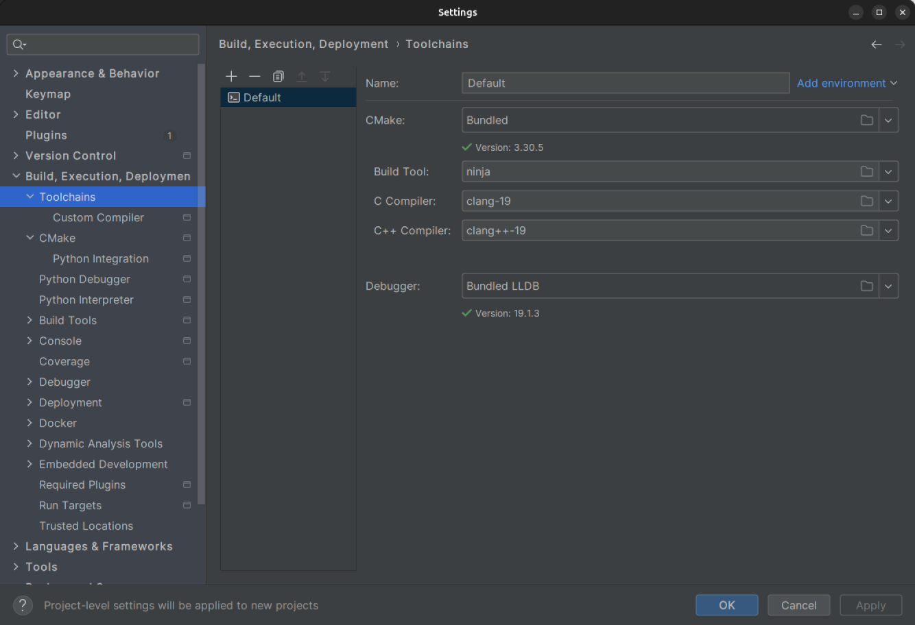 ClickHouse-CLion-Toolchains