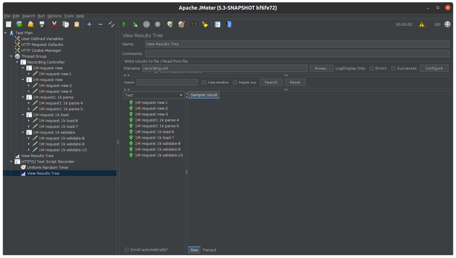 if transaction names starts identically, jmeter puts it in the same
