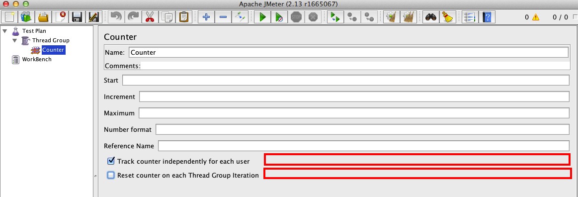 screenshot with area highlighted in red where toggle works