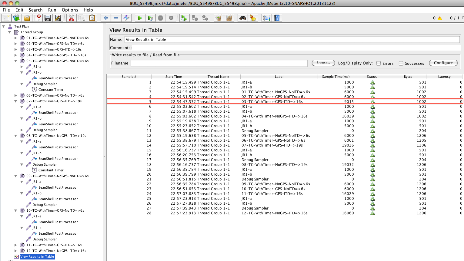 Transaction Controller with "Include duration of timer..." unchecked