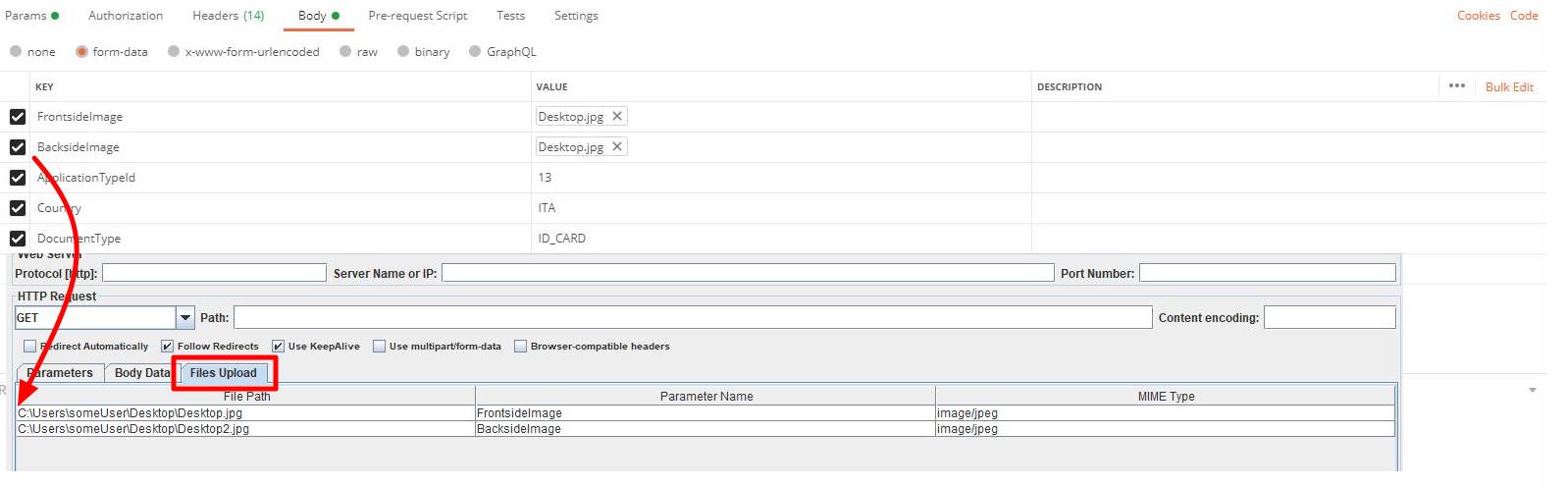 HTTP Sampler Files upload - Add checkbox