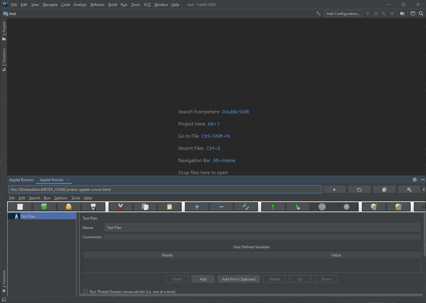 Apache JMeter embedded in IntelliJ IDEA