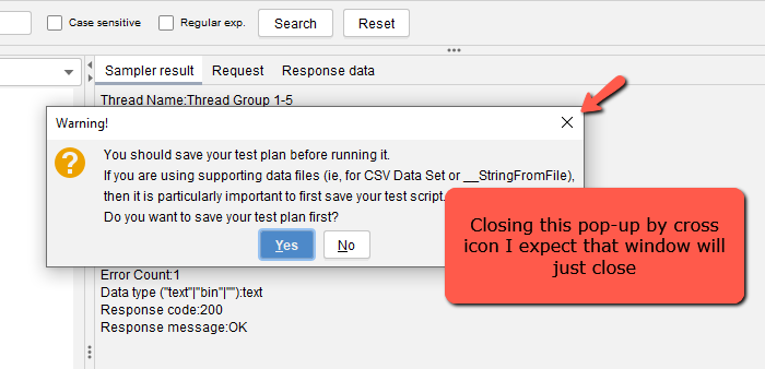 closing by cross icon