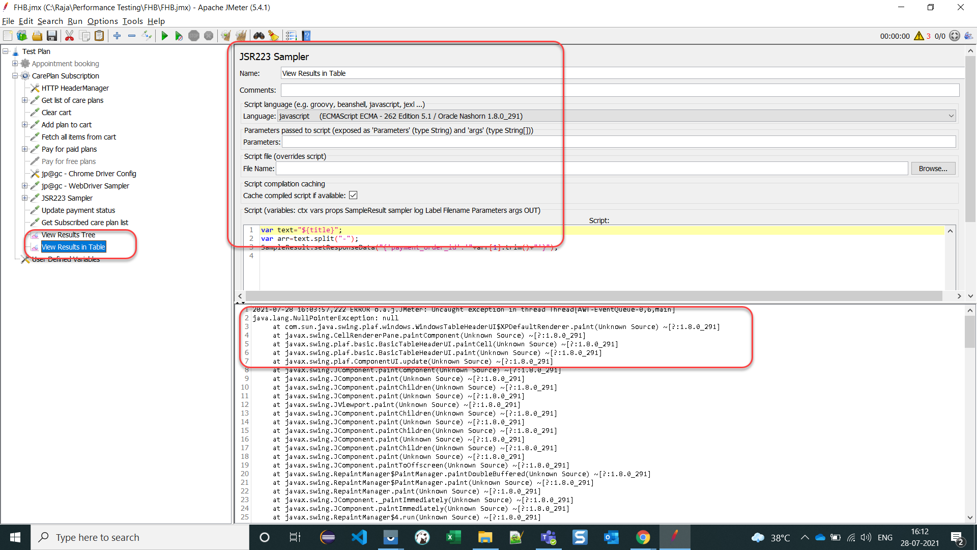 Highlighted the issue in screenshot
